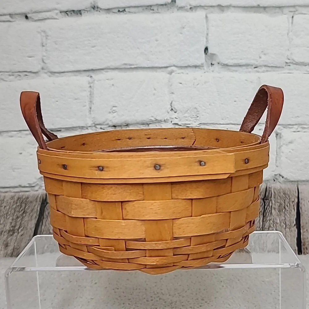 Longaberger Vintage 1999 Classic Button Basket 15407 with Divided 3-Way Insert